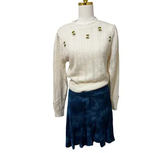 Free People Martine Flirt Tie-Dye Mini Skirt Navy Combo NWT Size 12 Flowy A-Line thumbnail 2