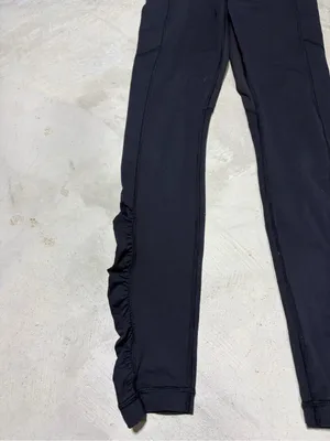 Lululemon cinched bottom black leggings 6 thumbnail 2