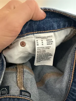 American Eagle super high rise baggy straight jeans 10 thumbnail 6