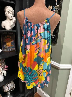 Monsoon Tropical Boho Floral Tank Top – Size Medium (NWT) thumbnail 7