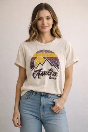 Austin Texas Tee Yellow Size XL thumbnail 1
