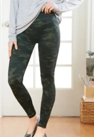 Spanx Look at Me Now High-Rise Green Camo Leggings 1X thumbnail 1