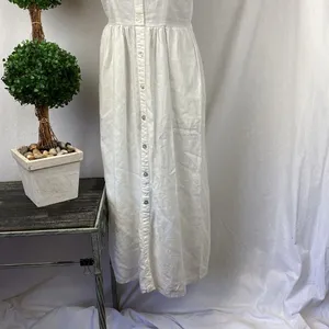 Linen Blend White Sleeveless Button Front Midi Dress From A New Day S thumbnail 3