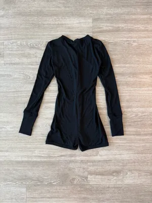 NWT Forever 21 Black Long Sleeve Sleep Romper thumbnail 2