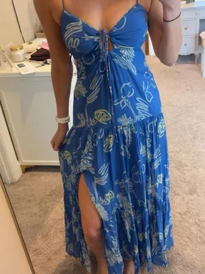Astr the label blue and lemon dress thumbnail 2