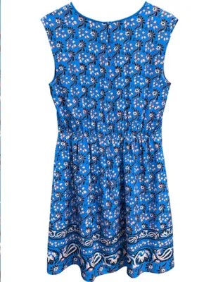 EUC J. Crew Silk Sleeveless Scarf Print Dress Size 6 thumbnail 10