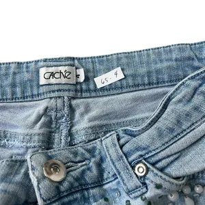 Cache Blue Embellished Bedazzled Rhinestones Beaded Flare Jeans Women 4 | 65-4 thumbnail 6