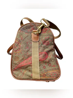 Vintage Diane Von Furstenberg Paisley Tapestry Weekender Overnight Duffel Bag thumbnail 6