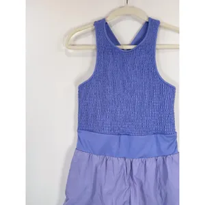 FP Movement Womens Romper Blue Breathless Sleeveless Smocked Shortsie Large thumbnail 3