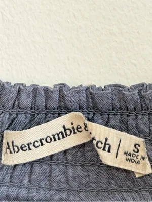 Abercrombie & Fitch Mini Polka Dot Dress Size Small Gray White thumbnail 2