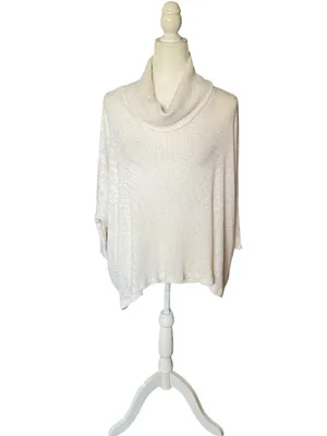 Free People Beach World Traveler Cowl Neck Split Back Top Size M thumbnail 2