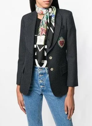 NWT Gucci Silk Scarf with Floral Print thumbnail 1