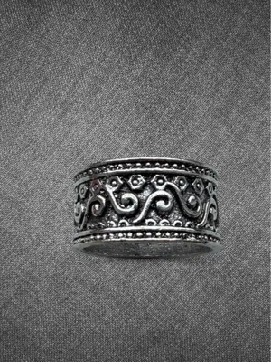 Vintage Silver Ornate Pattern Ring Size 5.5 thumbnail 3
