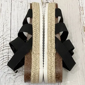 Madden Girl Black Espadrille Platform Sandals 8 thumbnail 6