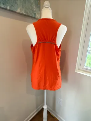 Athleta Bright Orange Scoop Neck Performance Tank thumbnail 2