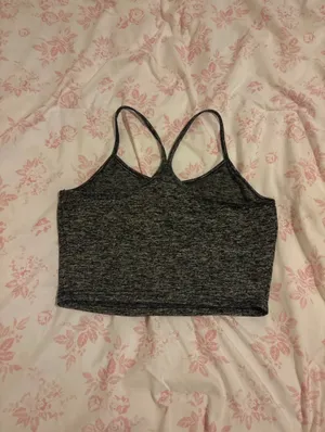 Grey athletic crop top Gray thumbnail 2