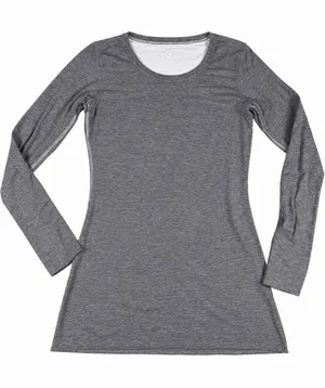 lululemon gray/white long sleeve layered shirt 6 thumb holes thumbnail 1
