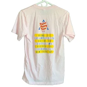 Bella Canvas Paint Party Tour T-Shirt Women Size Small 2019 Pink Tee Graphic Top Summer Funky thumbnail 5