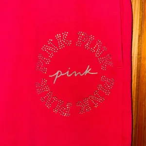 PINK Victoria's Secret pink lounge Sweatpants joggers size large NWT new era thumbnail 2