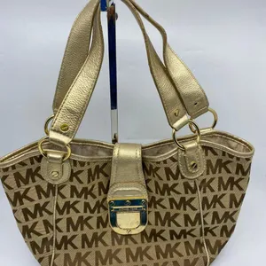 Michael Kors Medium Brown/Gold Fabric Shoulder Bag thumbnail 2