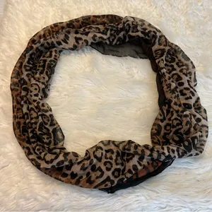 Cejon Animal Print Hombre Infinity Scarf Neutral Color Palette Cheetah Leopard thumbnail 2