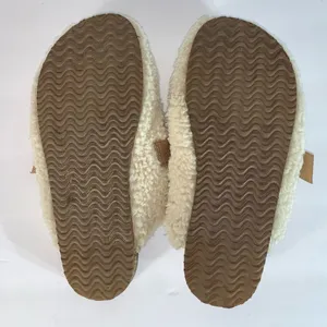 J. Crew Sherpa Buckle Clog Slippers in Tan/Cream, Women’s Size 8 thumbnail 7