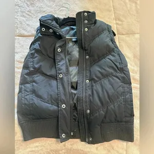 Gap Down Puffer Vest Women's Size XS Black Y2K Warm Ski thumbnail 5