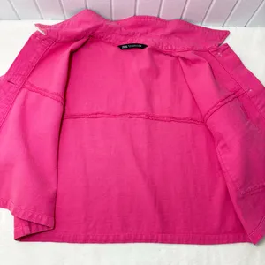 ZARA CROPPED COTTON Pink Jacket‎ /Over shirt Size M thumbnail 12