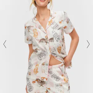 Peter Alexander White and Pink Cat Print cotton Pajamas XS thumbnail 2