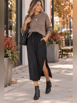 Lululemon Glide Away midi Slip Skirt with pockets Black 6 thumbnail 3