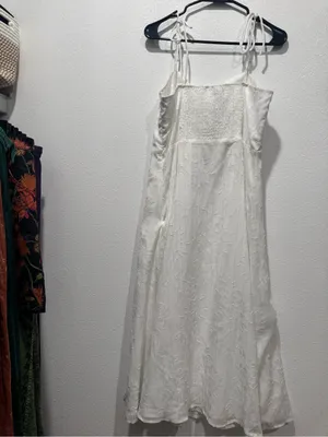 Lulus Loveliest Looks White Floral Jacquard Midi Dress L NWOT thumbnail 11