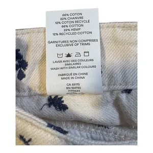 Frank‎ And Oak Linda Balloon Fit Jeans Womens 27 Cream Floral High Rise Tapered thumbnail 15