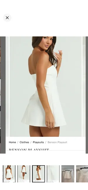Showpo New Strapless White Playsuit XS thumbnail 3