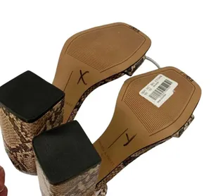 Chelsea & Violet Tara Snake Print Block Heel Sandal 6 NWT thumbnail 8