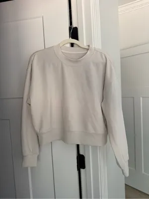 Lululemon Softstreme Perfectly Oversized Cropped Crew Bone thumbnail 3