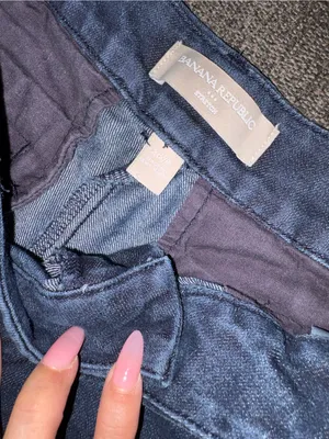 Banana Republic women's dark blue denimRelaxed Jeans Shorts thumbnail 2