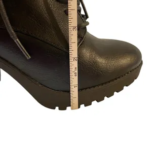 MADDEN GIRL Alexandra Black High Heeled Lace Up Combat Moto Boot NIB - Size 6 thumbnail 9