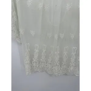 Bikini‎ Lab Women White Sheer Lace Embroidered Tie Back Swim Cover-Up Large thumbnail 3