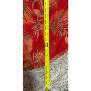 LINEA DOMANI Dress Orange-Red Hawaiian Resort Maxi V-neck Sleeveless Size 10 thumbnail 8