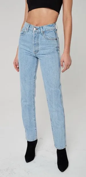 Revice Denim High Waisted Button Fly Jeans Light Wash Size 29 Minimalist Normcore thumbnail 1