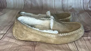 UGG slippers shoes Womens 8 beige Ansley chestnut moccasin house shoe comfort thumbnail 8