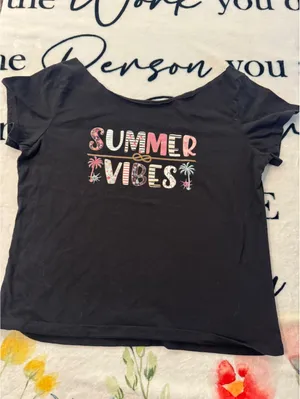 SheIn Summer Vibes Women's T-Shirt, Size M thumbnail 2