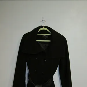 Cole Haan Chocolate Pea Coat Jacket Sz 10 thumbnail 4