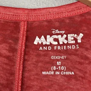 Disney Mickey Pluto Dog T Shirt Size Medium Red Burnout Knit Tee Cropped Novelty thumbnail 5