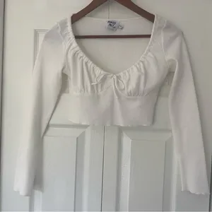 Princess Polly Crop Top Size 2 Long‎ Sleeve Babydoll Coquette Festival Party thumbnail 1