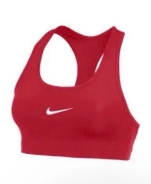NWT Nike Red Medium Support Non Padded Swoosh 2.0 Sports Bra Size Small thumbnail 1