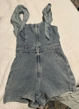 Denim romper Blue thumbnail 1