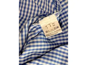 Blue and White Gingham Two-Piece Set Top and Shorts Size 1 thumbnail 3