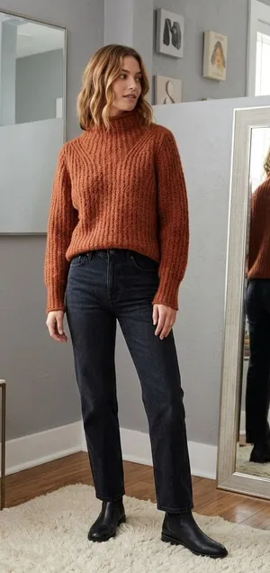 Madewell Loretto Mockneck Wool Blend Knit Boho Pullover Sweater Size XXS. thumbnail 1