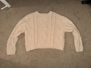 Altar'd State Cream Knit Sweater thumbnail 3